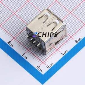 UNSAATEEYA USB Connector Bent Lead Through Hole Connector Type-A USB 2.0 Female Right Angle Insert - Product Image 2