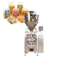 Machine d'emballage verticale automatique Gloex VFFS avec peseuse multi-têtes servo pour noix, snacks, chips et granulés, certifiée CE
