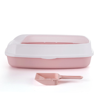TC4204 vente en gros de produits d'intérieur pour animaux de compagnie en plastique litière pour chat avec scoop formation litière pour chat toilette pour chat