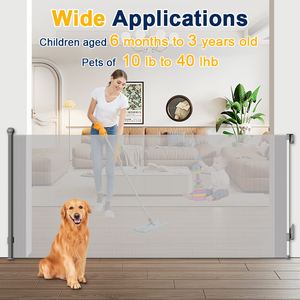 Puerta de Seguridad Retráctil para Bebés y Mascotas, Barrera Extra Ancha para Perros y Gatos, Puerta de Seguridad Ajustable OEM para el Hogar - Product Image 1