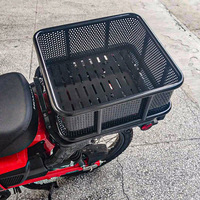 Keranjang Penyimpanan Sepeda Motor Keranjang Penyimpanan Logam Cocok untuk Sepeda Motor Honda CT125 Modifikasi Rak Keranjang Penyimpanan Kapasitas Besar