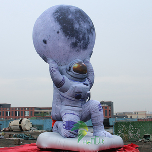 Astronauta Inflable de 6 Metros con Globo de Planeta - Escena Gigante de Exploración Espacial para Instalación en Parques Temáticos - Product Image 2
