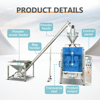 Machine d'emballage verticale automatique pour sachets de poudre de piment et d'épices sèches en acier inoxydable 304, 400g et 800g