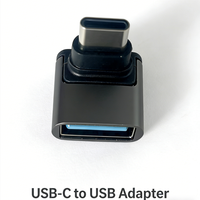Adaptor OTG 2-in-1 USB-C 10Gbps dari Aluminium Alloy, Konverter USB-C Male/Female untuk Laptop & Ponsel, Transfer Data Kecepatan Tinggi