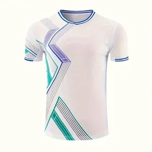 Camisa de futebol chinesa de alta qualidade, camisa de futebol antiga respirável, camisa uniforme de futebol personalizada por atacado de fábrica