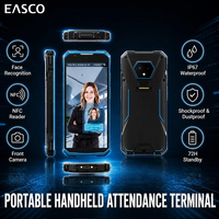 Easco Security Manufacturer - Máquina de Control de Asistencia Biométrica Portátil con Reconocimiento Facial, Android, Batería de 5000 mAh, 6.3 Pulgadas, IP67