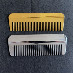 ISO9001 Certified Custom Stainless Steel Comb - Brass/Stainless Steel Material Options, Polished <b>Craft</b> for Premium Grooming Tool - Product Image 2