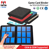 Torson 9-Pocket Pu pour classeur de cartes étanche avec estampage doré pour album photo de jeu, 216 cartes pour TCG PTCG cartes à collectionner gradées
