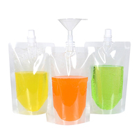 Poche à bec liquide transparente 3L 5L 8L avec poignée sac de boisson debout pour jus eau lait Camping en plein air Logo personnalisé