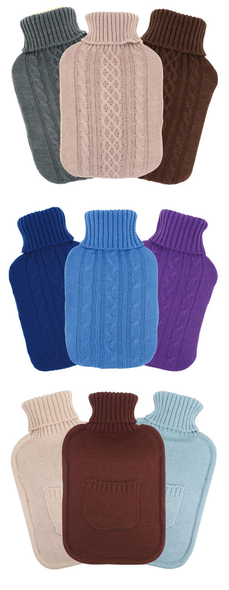 modern hot water bottle hotwater bottle with knit cover water bag 2l