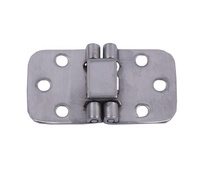 Charnière de pont encastrée noire en acier inoxydable 316 pour portes de cabine 70x41x2.6mm, accessoires de quincaillerie pour yachts et bateaux