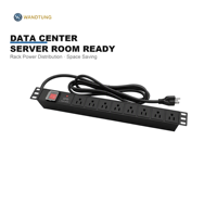Unité de distribution d'alimentation pour centre de données, montage en rack 1U, PDU 8 prises, protection contre les surtensions pour salle de serveurs