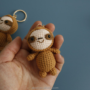 Porte-clés paresseux en crochet fait main, mignon et kawaii, objets décoratifs - Product Image 2