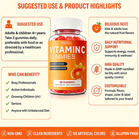 Gummies multivitaminées pour adultes, marque privée, OEM, ODM, soutien quotidien pour la santé, le bien-être et la nutrition