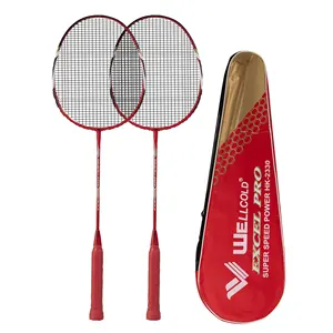 Voorraad product sterke carbon fiber badminton racket fabrikant voor groothandel