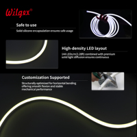 Bande LED en silicone étanche IP68 10x10mm, néon flexible 3D haute visibilité 500 Lm/m, impact publicitaire jour/nuit, garantie 5 ans