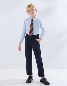 Chemise/<span class=keywords><strong>Blouse</strong></span> en <span class=keywords><strong>coton</strong></span> bleu de haute qualité pour garçons, personnalisable en gros, à manches longues, uniforme scolaire pour spectacle - Product Image 1