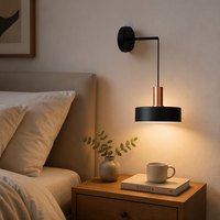 Lampe murale LED moderne noire 30 Watts, design créatif en métal, abat-jour en fer forgé, idéale pour l'éclairage de salon et de couloir
