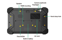 Tableta Android de 1000 Nits con Ocho Núcleos, Legible Bajo la Luz Solar, 4G, IP67, Resistente al Agua, MIL-STD-810G, CANBUS, GPIO, ACC, RS232, para Tractor, 2 GB de RAM, 16 GB