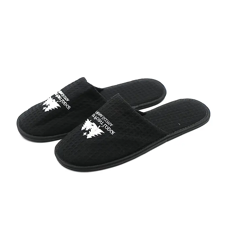 UG disposablecruise ship slipper for hotel and spa waffle indoor guest with logo recycled rubber wholesale hotel slipper