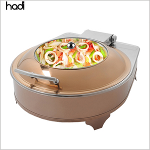 Suministros para Hoteles y Restaurantes al por Mayor, Baño María Cuadrado para Buffet, Plato para Calentar Comida en Color Oro Rosa, Platos para Servir Catering - Product Image 3