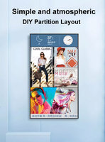 Écran publicitaire LED mural personnalisé 1080p, 32-55 pouces, Android WiFi/4G pour bureau, mariage, centre commercial