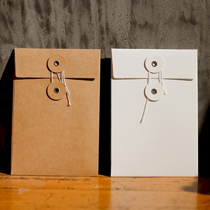 Cổ Trắng Kraft Giấy Kinh Doanh Phong Cách Văn Phòng Tập Tin Túi Chuỗi Đóng Cửa Cho Phong Bì Bài Thẻ Ví Quà Tặng Và Hạt Giống Túi - Product Image 4