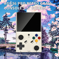 Console de jeu portable rétro open source RGB36 Pro avec système d'exploitation Linux, Wi-Fi, prise en charge 3D - Lecteur de jeux vidéo d'arcade classique FC