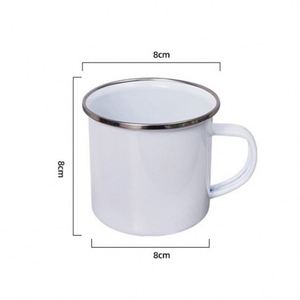 แก้วเคลือบสีขาวเปล่าสำหรับแคมป์ปิ้ง แก้วกาแฟสำหรับพิมพ์ลายซับลิเมชั่น สำหรับใช้งานกลางแจ้ง DIY - Product Image 2