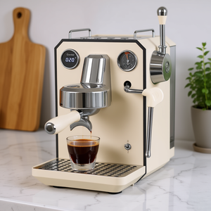 Machine à expresso 15 bars semi-automatique 1350W, réservoir d'eau 1,0 L, cafetière en acier inoxydable, système de brassage - Product Image 2