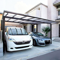 Abri de voiture individuel en aluminium avec finition thermolaquée imperméable et durable, montage facile, pour carport aux États-Unis