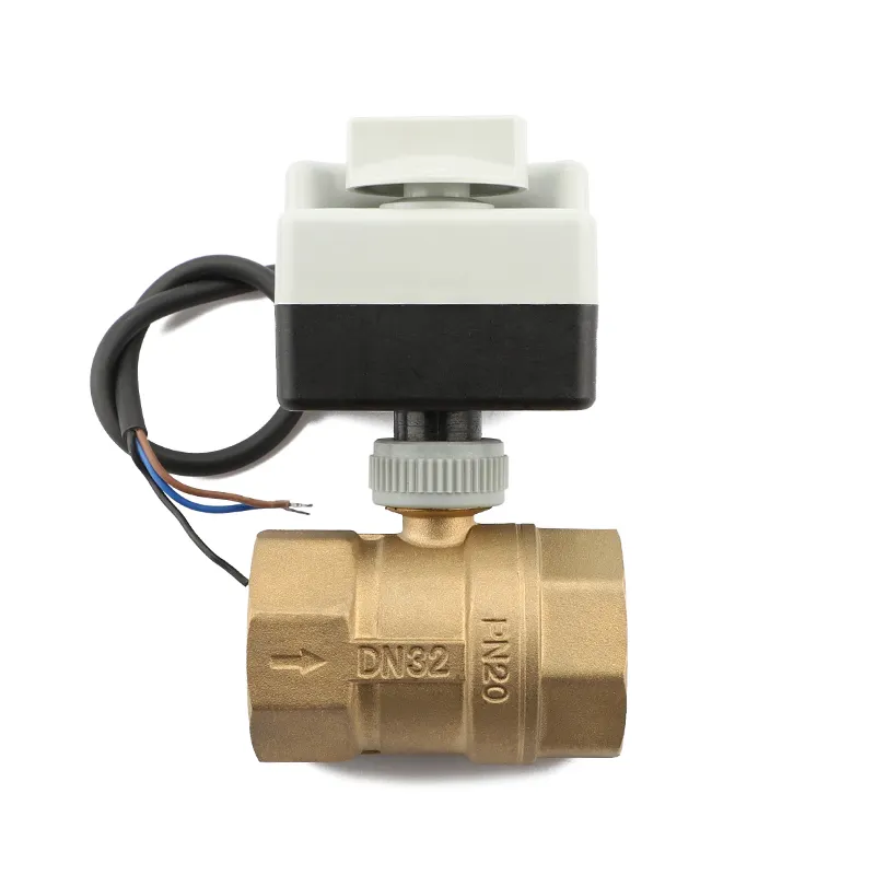 AC24V AC220 Electric Brass Ball Valve with Manual Switch Actuator Plastic Material for Water Application OEM Supported