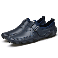 Espadrilles décontractées en cuir véritable respirant, cousues à la main, taille 38-47, mocassins pour hommes