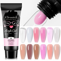Misscheering 15ml Gel Poly Acrylique Camouflage LED Dur à Séchage Rapide pour Extension d'Ongles Soak Off