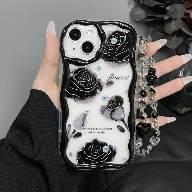 Stylish Pattern Shockproof Phone case Tpu  Transparent Phone Strap Bulk Order Worldwide Shipping Phone Cases for iPhone