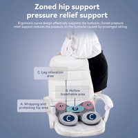 Coussin orthopédique pour le coccyx, soulagement de la douleur, mousse à mémoire de forme, confort, soutien ergonomique avec base antidérapante pour la conduite