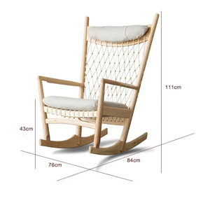 ATUNUS Meubles en <span class=keywords><strong>bois</strong></span> sur mesure Chaises à bascule en <span class=keywords><strong>bois</strong></span> Jardin en <span class=keywords><strong>bois</strong></span> en rotin Chaise à bascule simple pour adultes - Product Image 6