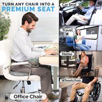 Coussin de siège rafraîchissant en gel antidérapant, orthopédique en mousse à mémoire de forme, avec soutien lombaire pour les douleurs au coccyx, pour adultes au bureau, en voiture ou à la maison