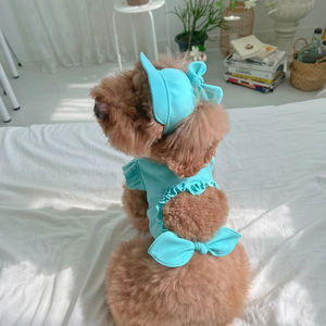 Mascota Primavera Verano amor hueco camiseta sin mangas sombrilla sombrero pequeño <span class=keywords><strong>mediano</strong></span> gato perro <span class=keywords><strong>maltés</strong></span> Yorkshire Terrier mascota al aire libre lindo conjunto - Product Image 3