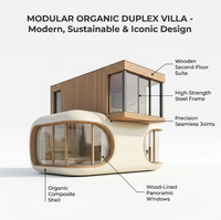 Maison mobile de petite taille, structure en acier moderne, respirante et personnalisable, avec garantie d'un an pour la cuisine, le salon et la chambre.