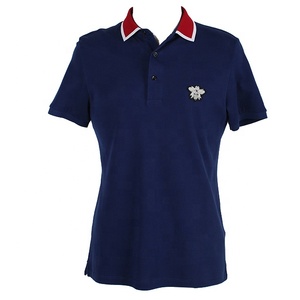 100% algodón al por mayor China camiseta hombres manga solapa rayas otoño estampado personalizado más barato Slim Fit Polo camisa - Product Image 2