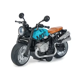 1:12 Diecast Pullback moto giocattolo bambini moto giocattoli luce e suono
