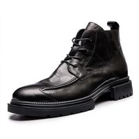 Bottes Chelsea mi-mollet pour hommes en cuir véritable et caoutchouc, fermeture éclair, fabrication artisanale, collection 2026 (tailles 38-48)