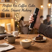 Mixeur à café portable élégant et moderne à 3 vitesses, rechargeable par USB, avec fonction à une touche, durable, mousseur à lait électrique professionnel