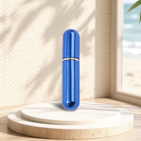 Flacon de parfum en aluminium de 5 ml en gros, logo personnalisé, rechargeable, mini atomiseur de poche de voyage, coque en métal recyclable