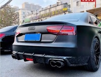 Diffuseur arrière en fibre de carbone de haute qualité pour Audi A8 10-14, compatible avec le kit carrosserie, pare-chocs, accessoires de voiture, mise à niveau, état neuf, pièces automobiles