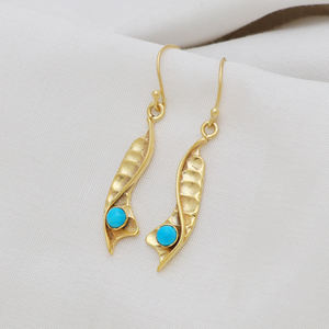 Mode Turquoise Unique Personnalité Design avec Placage Or Mode Tendance pour Boucles D'oreilles Cadeau - Product Image 3