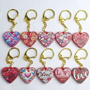 Perles en silicone imprimées pour la Saint-Valentin, perles focales en silicone pour la fabrication de chaînes de téléphone portable et de sacs à main, perles mignonnes de dessin animé - Product Image 4
