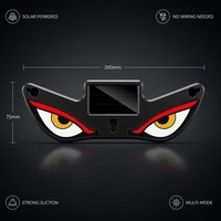 Lampe LED Solaire Œil de Diable pour Pare-Brise de Camion, Lampe Emoji Dynamique, Lampe d'Ambiance pour Vitre Triangulaire, Accessoires Auto Étanche