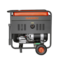 Générateur d'essence portable 12000W V-Twin avec roues, démarrage électrique, triphasé, monophasé, double tension, groupe électrogène à essence avec AVR